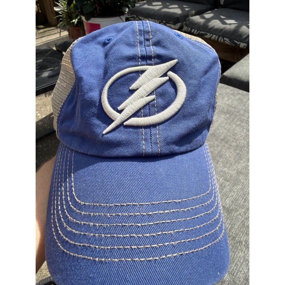 Tampa Bay Lighting Snapback Trucker Hat '47 Brand NHL One Size Blue